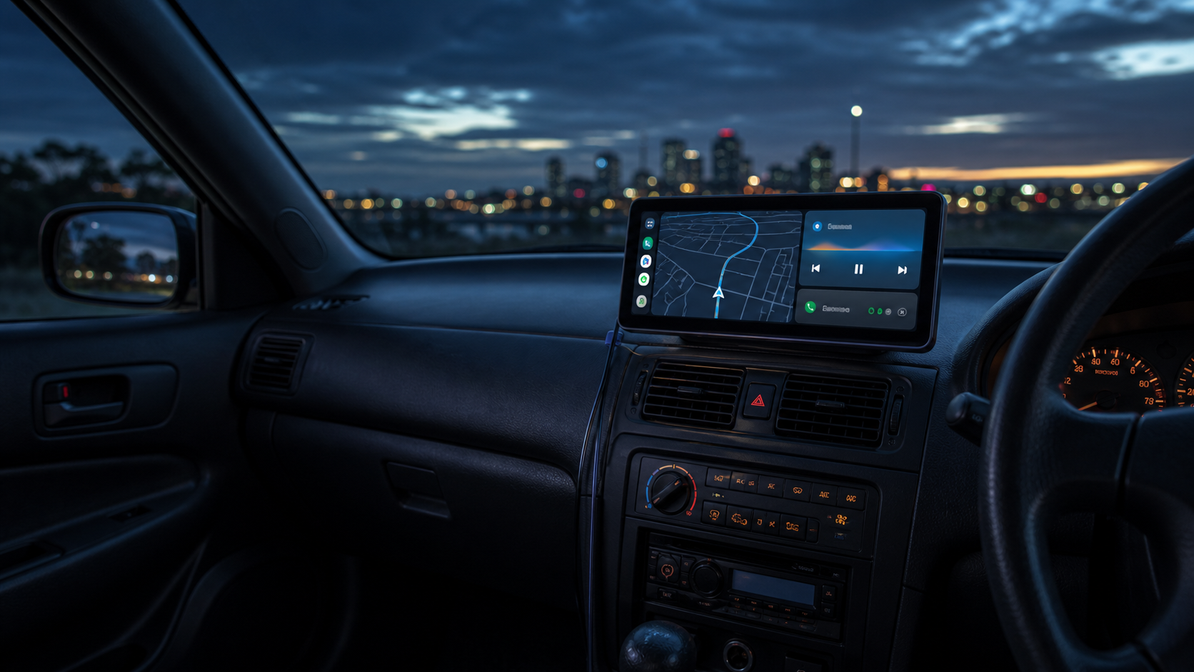DriveScreen in an older car